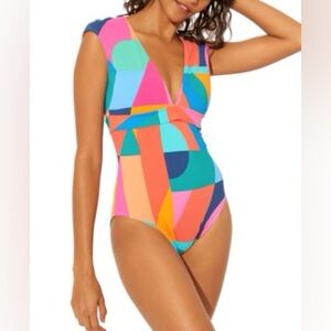 Bleu Rod Beattie multicolor swimsuit women size 10